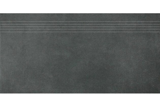 Schodovka Rako Extra černá struktura mat rektifikovaná 40x80 DCP84725