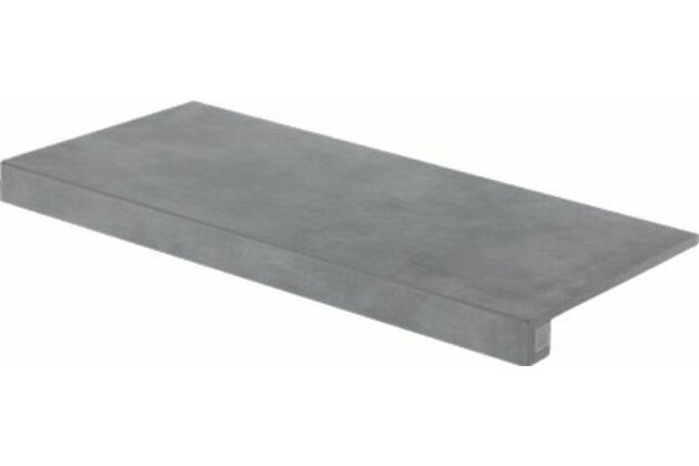 Tvarovka schodová Rako Extra tmavě šedá struktura mat rektifikovaná 40x80 DCF84724