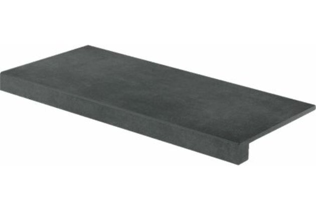 Tvarovka schodová Rako Extra černá struktura mat rektifikovaná 40x80 DCF84725