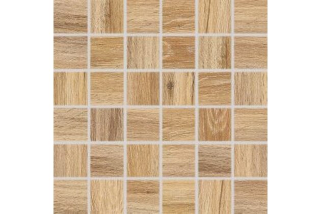 Mozaika Rako Faro světle hnědá struktura mat rektifikovaná 30x30 DDM06717