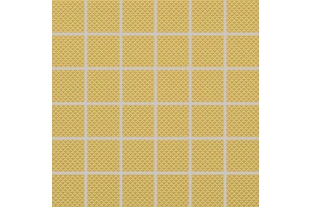 Mozaika Rako Color Two tmavě žlutá struktura mat 30x30 GRS05642