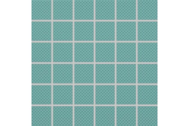 Mozaika Rako Color Two tyrkysová struktura mat rektifikovaná 30x30 GRS05667