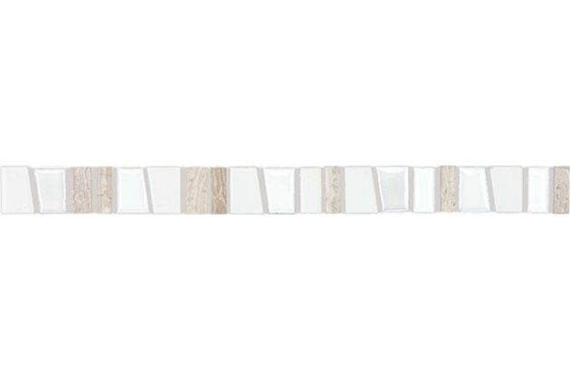 Listela Rako Garda bílošedá lesk 3x30 GLLJV101