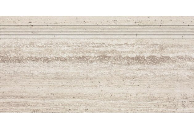 Schodovka Rako Alba hnědošedá struktura mat rektifikovaná 30x60 DCPSE732