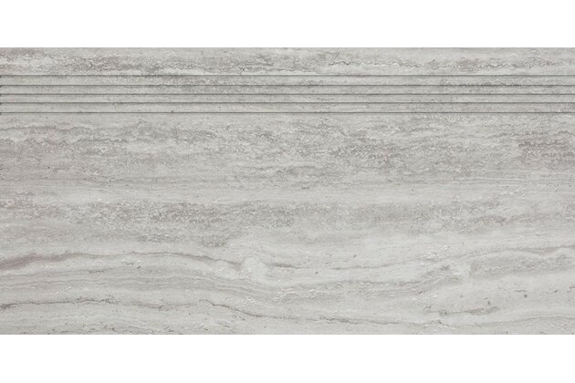 Schodovka Rako Alba šedá struktura mat rektifikovaná 30x60 DCPSE733