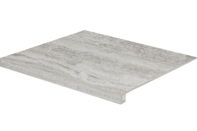 Tvarovka schodová Rako Alba šedá struktura mat rektifikovaná 53x60 DCF65733