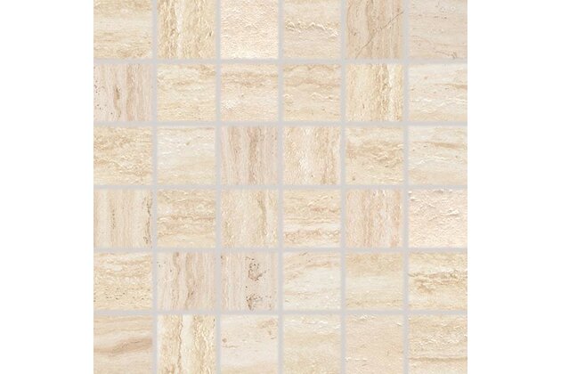 Mozaika Rako Alba béžová struktura mat rektifikovaná 30x30 DDM06731