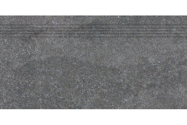 Schodovka Rako Kaamos černá mat rektifikovaná 30x60 DCPSE588