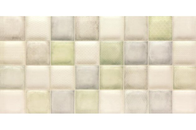 Retro zelená vícebarevná obkládačka 39,8x19,8x0,7