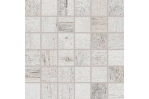 Mozaika Rako Saloon bílošedá mat rektifikovaná 30x30 DDM06745