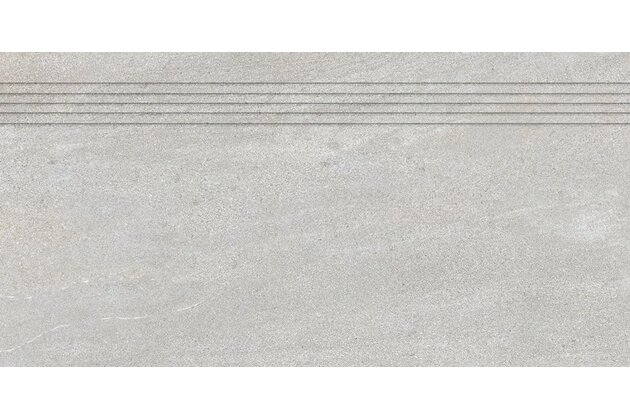 Schodovka Rako Quarzit šedá mat rektifikovaná 40x80 DCP84737