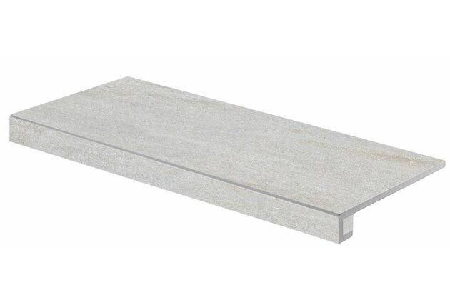 Tvarovka schodová Rako Quarzit šedá mat rektifikovaná 40x80 DCF84737