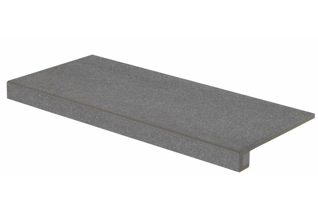 Tvarovka schodová Rako Block černá mat rektifikovaná 40x80 DCF84783