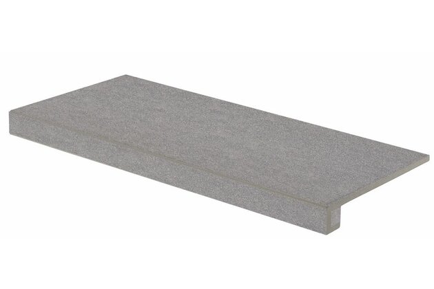 Tvarovka schodová Rako Block tmavě šedá mat rektifikovaná 40x80 DCF84782