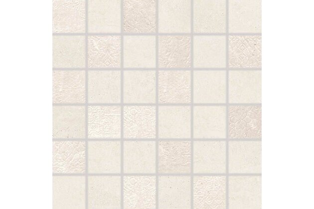 Mozaika Rako Limestone slonová kost lesk rektifikovaná 30x30 DDM06800