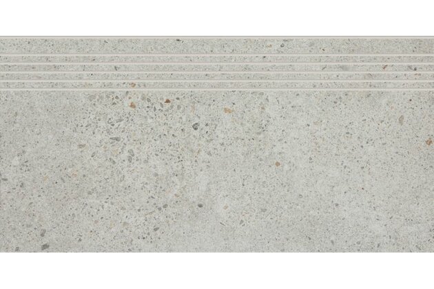 Schodovka Rako Piazzetta světle šedá mat rektifikovaná 30x60 DCPSE788