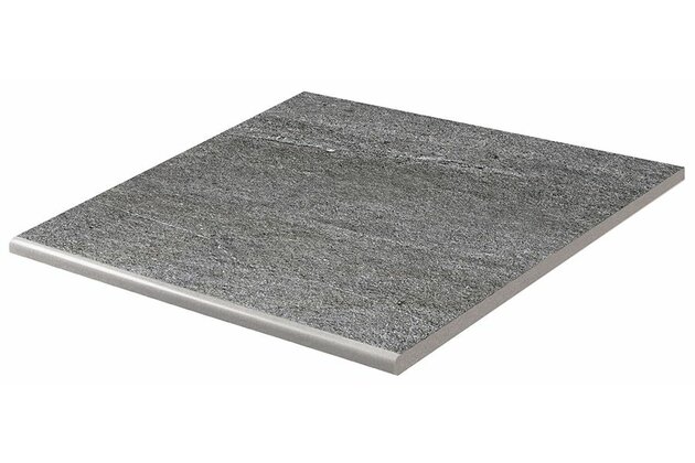 Schodovka Rako Quarzit Outdoor tmavě šedá struktura mat rektifikovaná 60x60x2 DCH66738