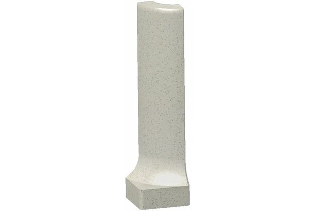 Sokl s požlábkem vnější roh Rako Taurus Granit světle šedá mat 2x8 TSERH078