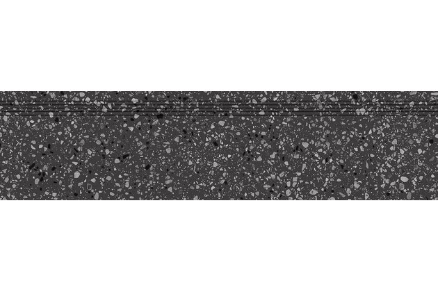 Schodovka Rako Porfido černá pololesk rektifikovaná 30x120 DCPVF812