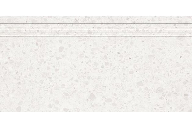 Schodovka Rako Porfido bílá pololesk rektifikovaná 30x60 DCPSE810