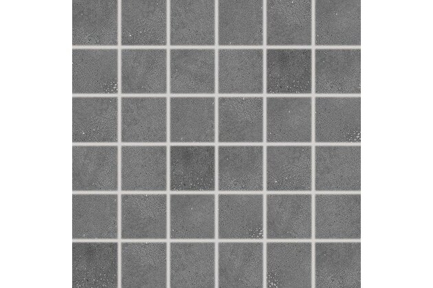 Mozaika Rako Betonico černá mat rektifikovaná 30x30 WDM05792