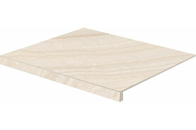 Tvarovka schodová Rako Onyx tmavě béžová mat rektifikovaná 53x60 DCF65835