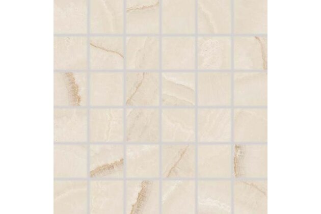 Mozaika Rako Onyx tmavě béžová lesk rektifikovaná 30x30 WDM05835