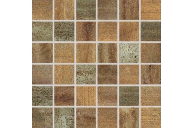 Mozaika Rako Rush měděná lesk rektifikovaná 30x30 WDM05519