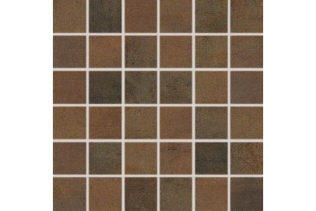 Mozaika Rako Rush tmavě hnědá lesk rektifikovaná 30x30 WDM05520