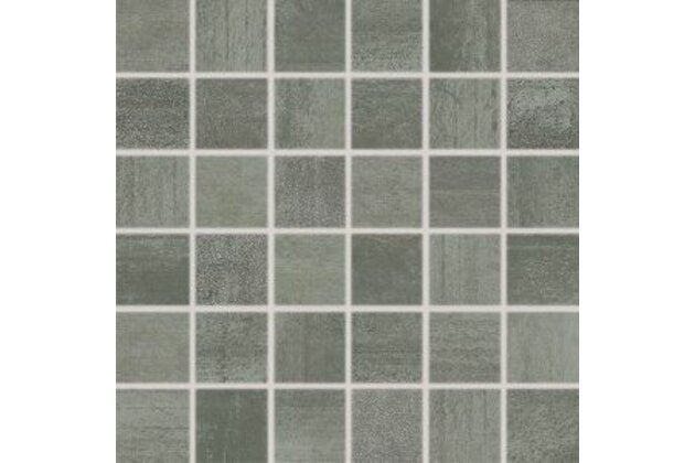 Mozaika Rako Rush tmavě šedá lesk rektifikovaná 30x30 WDM05522