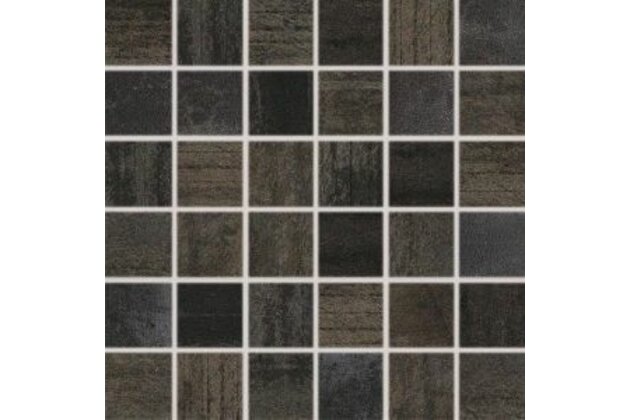 Mozaika Rako Rush černá lesk rektifikovaná 30x30 WDM05523