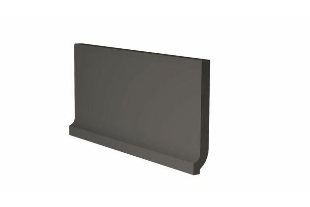 Sokl s požlábkem Rako Taurus Color tmavě šedá mat 8x20 TSPF6007