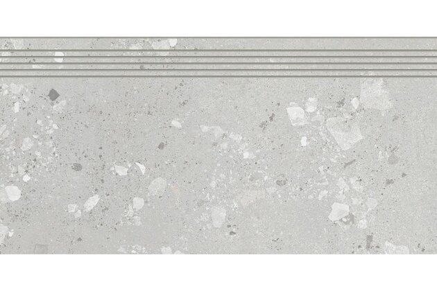 Schodovka Rako Castone šedá mat rektifikovaná 40x80 DCP84856