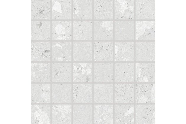 Mozaika Rako Castone bílošedá mat rektifikovaná 30x30 WDM05855
