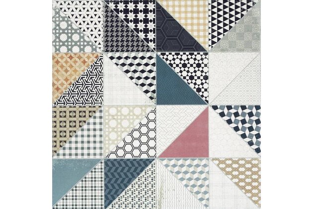 Dlažba Rako Deco vícebarevná mat rektifikovaná 60x60 DAK62659