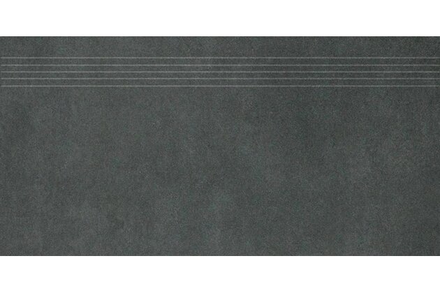 Schodovka Rako Extra černá struktura mat rektifikovaná 30x60 DCPSR725