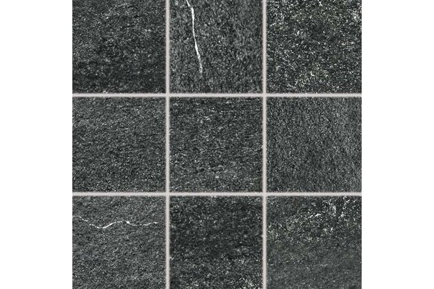 Dlažba Rako Quarzit černá struktura mat rektifikovaná 10x10 DAR11739