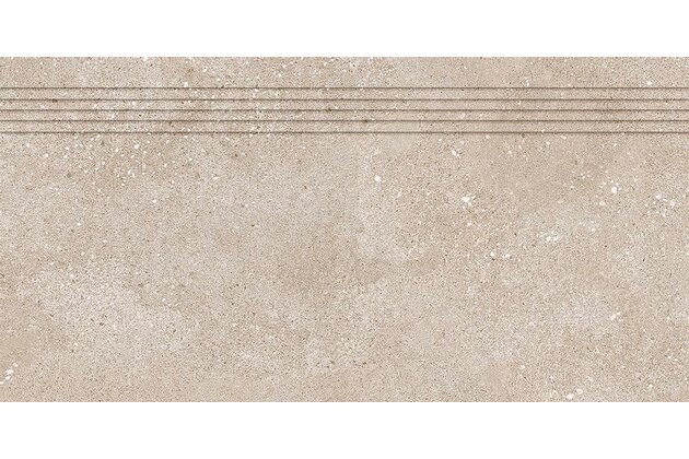 Schodovka Rako Betonico tmavě béžová mat rektifikovaná 30x60 DCPSR794