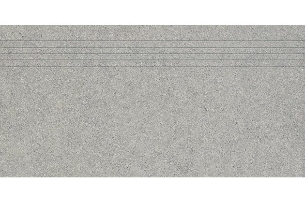 Schodovka Rako Block šedá mat rektifikovaná 30x60 DCPSR781