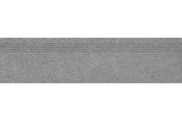 Schodovka Rako Block tmavě šedá mat rektifikovaná 30x120 DCPVD782