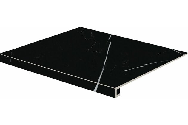 Tvarovka schodová Rako Flash černá mat rektifikovaná 53x60 DCF64833