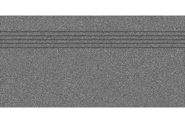 Schodovka Rako Taurus Granit antracitově šedá mat rektifikovaná 30x60 TCPSR065
