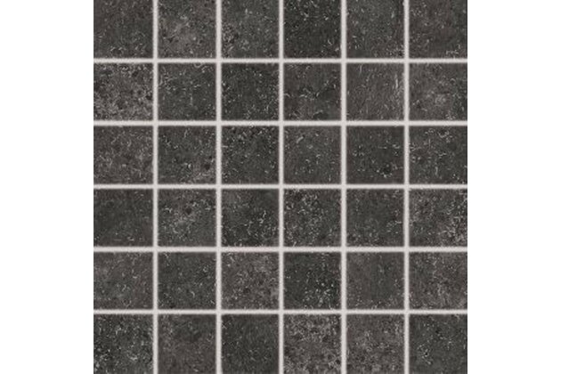 Mozaika Rako Base černá mat rektifikovaná 30x30 DDM05433
