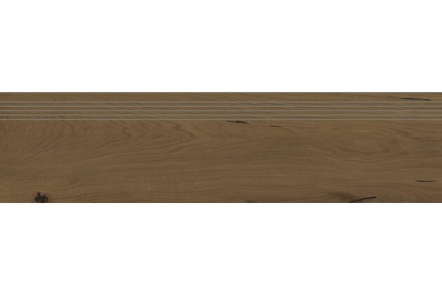 Schodovka Rako Bricola tmavě hnědá mat rektifikovaná 30x120 DCPVD852