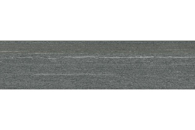 Schodovka Rako Vals tmavě šedá mat rektifikovaná 30x120 DCPVD848