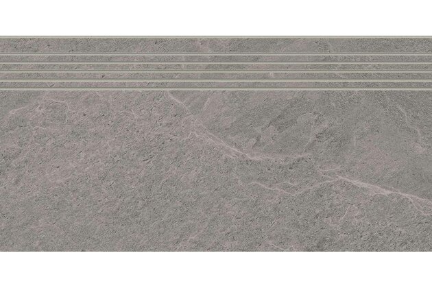 Schodovka Rako Core šedá struktura mat rektifikovaná 29,8x59,8 DCPSR874