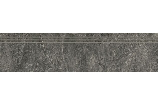 Schodovka Rako Core černá struktura mat rektifikovaná 29,8x119,8 DCPVD875