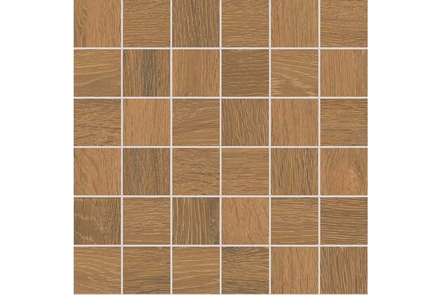 Mozaika Rako Pino hnědá struktura mat rektifikovaná 29,8x29,8 DDM05898