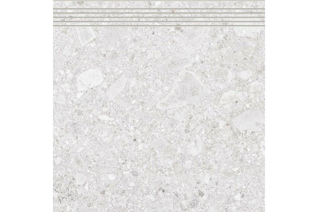 Schodovka Rako Rave bílošedá mat rektifikovaná 59,7x59,8 DCP62899