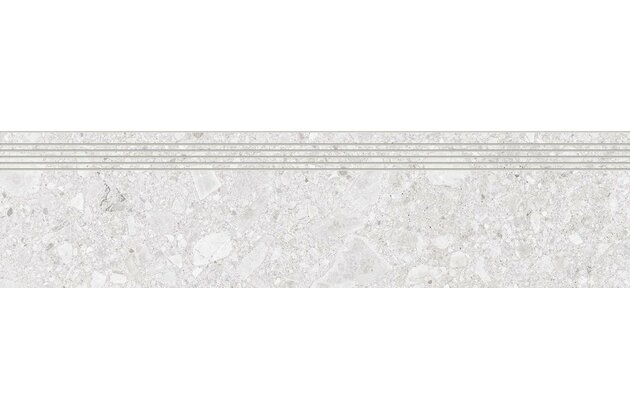 Schodovka Rako Rave bílošedá mat rektifikovaná 29,8x119,8 DCPVD899